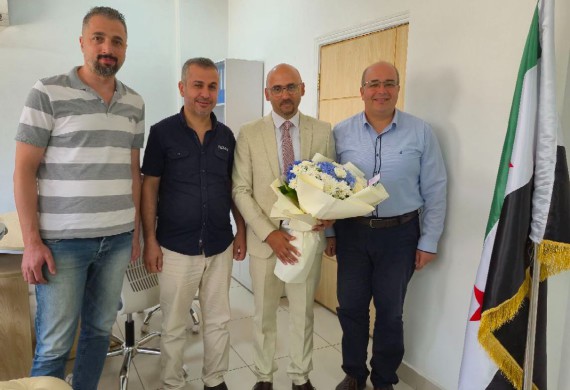 زيارة وفد من جامعة الأندلس للدكتور  شادي العظمة للتهنئة بمناسبة تعيينه رئيساً لهيئة التميز والإبداع