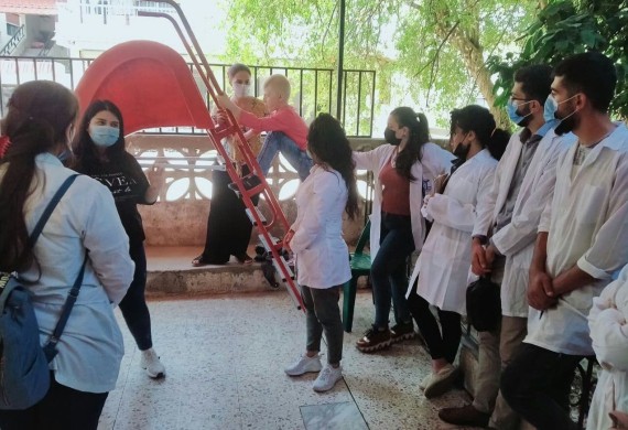 Lecture about people with disabilities at Basma Center for Children with Disabilities in Banias