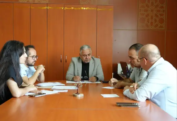 اجتماع لمناقشة و إقرار مشروع إنشاء حديقة للنباتات الطبية تابعة لكلية الصيدلة في جامعة الأندلس الخاصة للعلوم الطبية