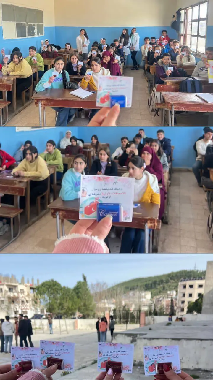 كلية التمريض في جامعة الأندلس تُنفذ أنشطة توعوية في مدينة القدموس تحت شعار "صحتك بين يديك" لتعزيز الوعي الصحي المجتمعي