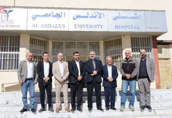 زيارة وفد من جامعة المعارف للعلوم التطبيقية الى جامعة الأندلس الخاصة للعلوم الطبية