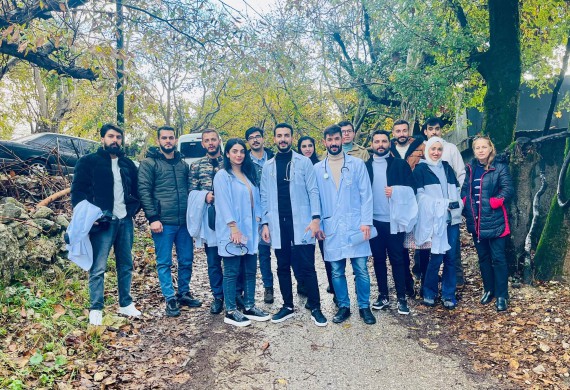 The Visit of The Voluntary Medical Student Team to The Health Center in The Village of Kaf Al-Jaa.