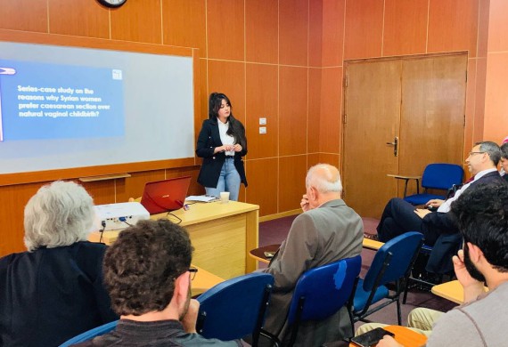 سيمينار تسجيل بحث علمي بعنوان: "أسباب تفضيل الولادة القيصرية لدى السيدات في الساحل السوري"