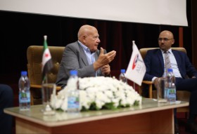 من فعاليات المؤتمر العلمي الأول لكلية الهندسة الطبية جلسة حوارية ضمن محور مستقبل الهندسة الطبية في سوري